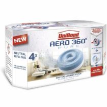 UniBond AERO 360° Moisture Absorber Neutral Refill Tab, ultra-absorbent and odour-neutralising, for AERO 360° Dehumidifier, Condensation Absorbers, Pack of 4 (4 x 450g)