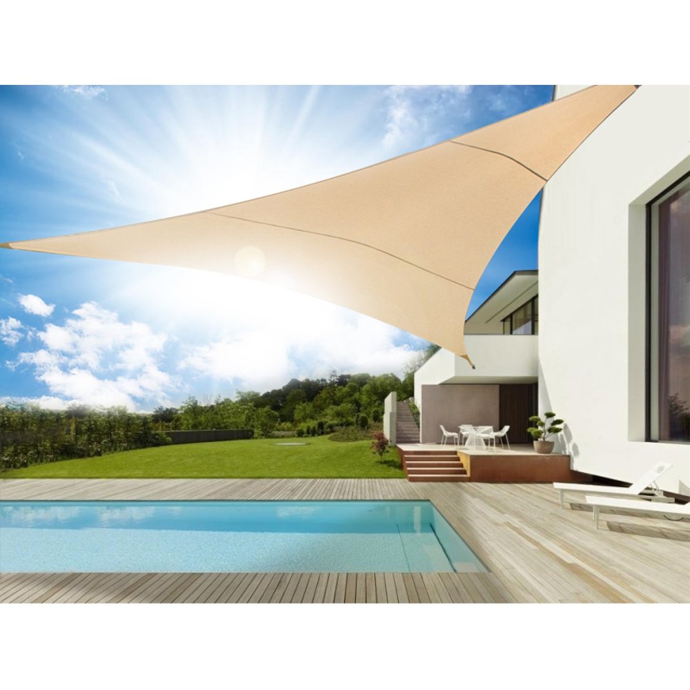 GreenBlue GB Triangle Rectangle Shade Sail Sun UV Protection Garden Canopy Patio Waterproof (Triangle 5m) - Image 4