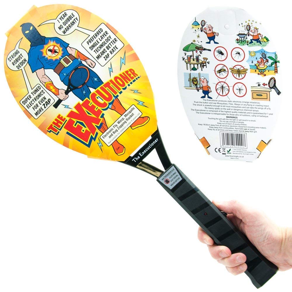 The Executioner Fly Killer Mosquito Swatter Racket Wasp Bug Zapper Indoor Outdoor Over 50cm Long, Multicoloured - Image 4