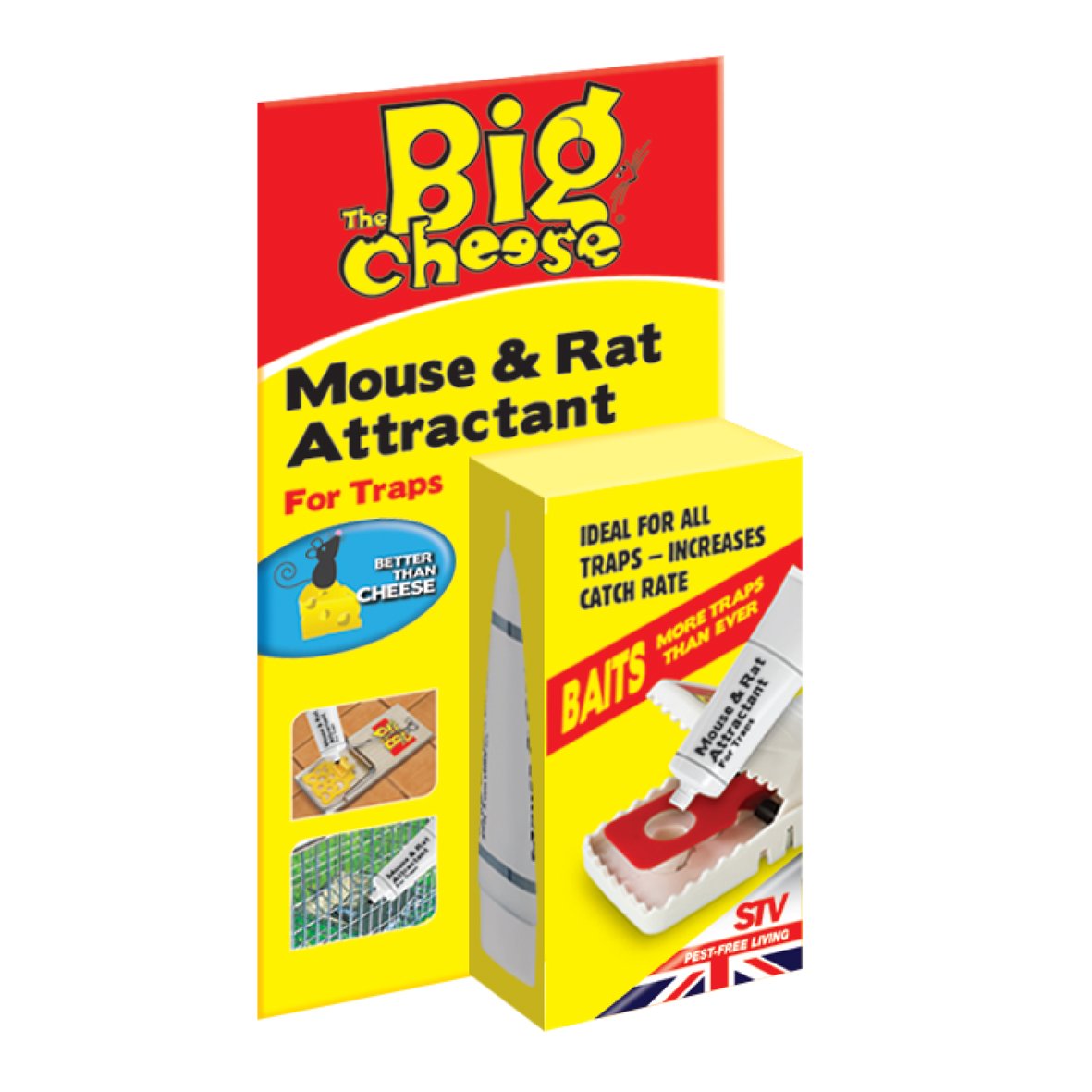 The Big Cheese Mouse and Rat Attractant, 26g, Poison-Free Paste in Squeezy Tube, Use to Re-Bait Traps - Image 2