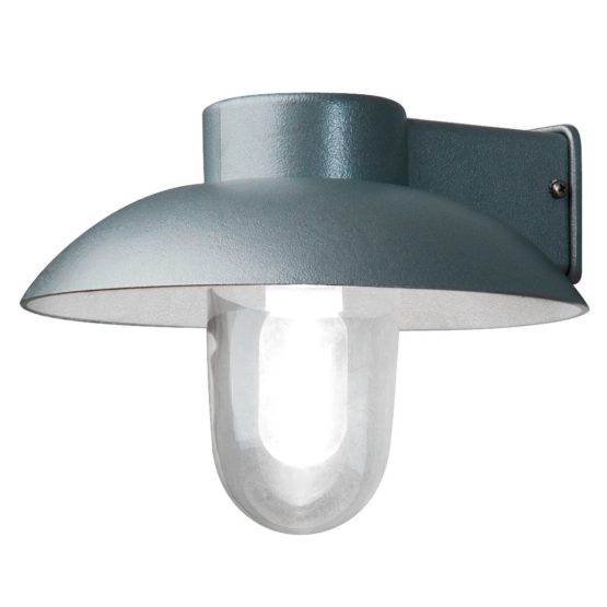 Konstsmide 415-250 Globe/Aluminium Handmade Mani Down Outdoor 1 x 60 W E27 Max Wall Lamp/IP44/Matt White Outside Light, 21.0 cm*31.0 cm*29.0 cm