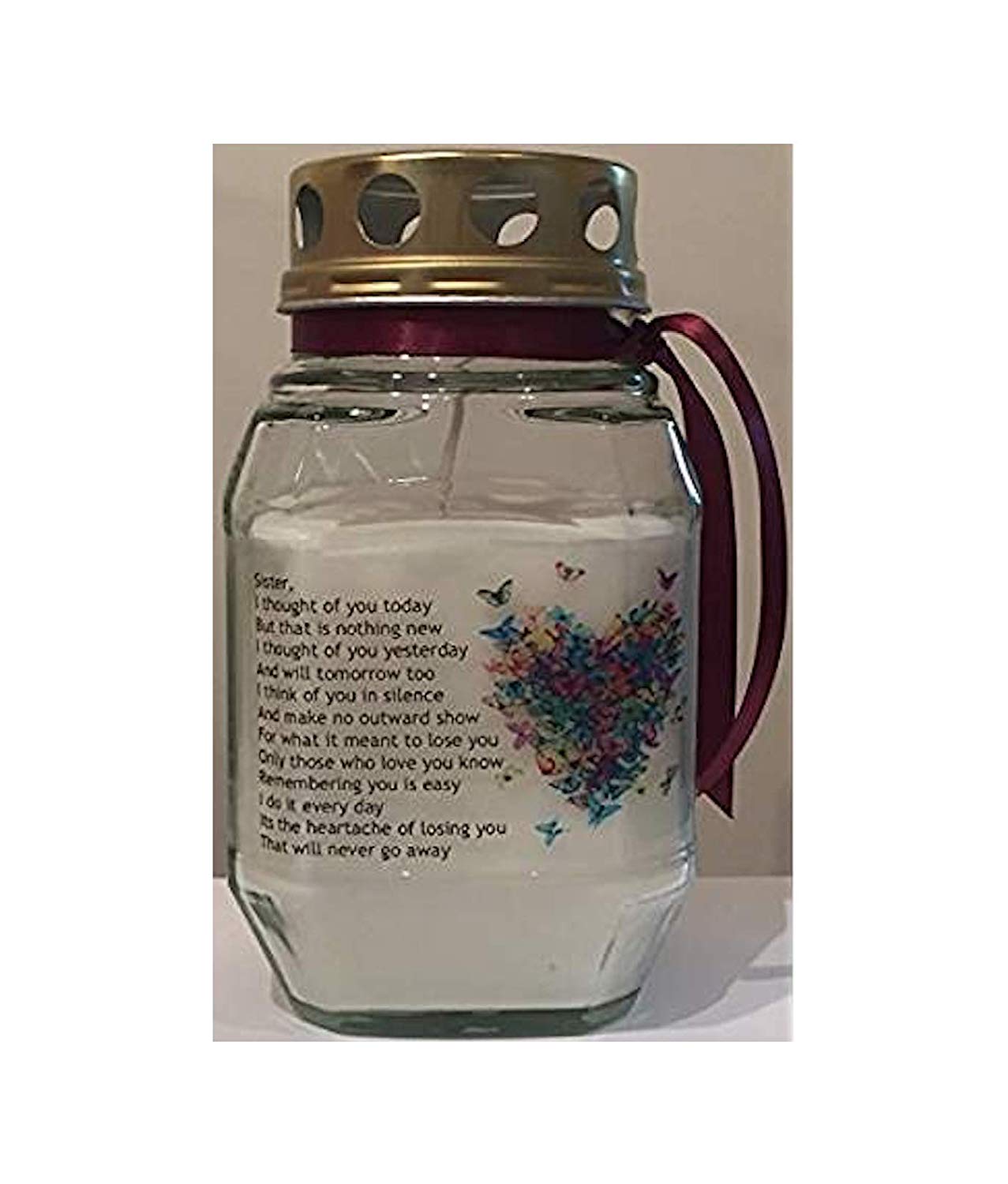 Memorial Candle In Loving Memory Of My Sister Remembrance Candle