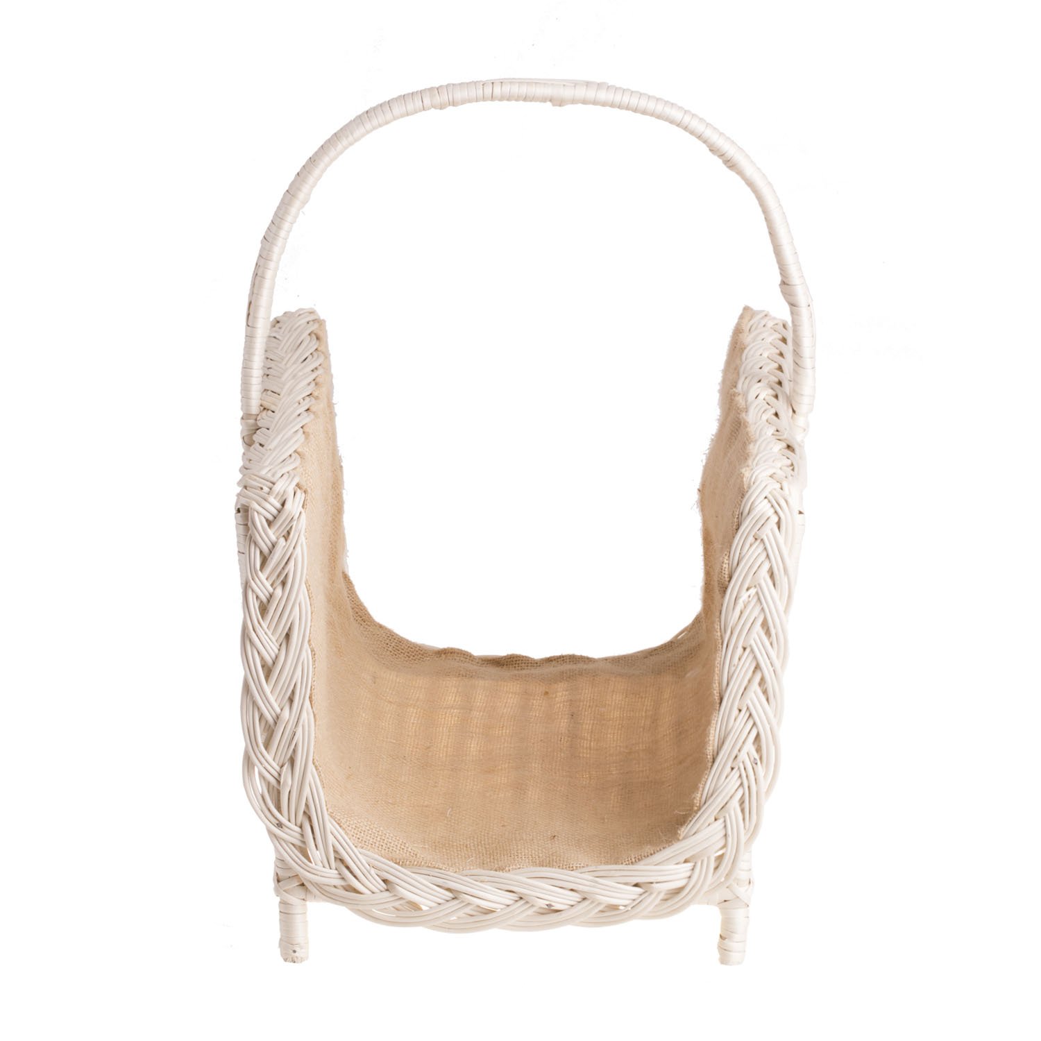 e-wicker24 Alles aus Weide Solid Willow Fireplace Basket, Natural-Coloured Wicker Fireplace Basket (Cream with Jute) - Image 4