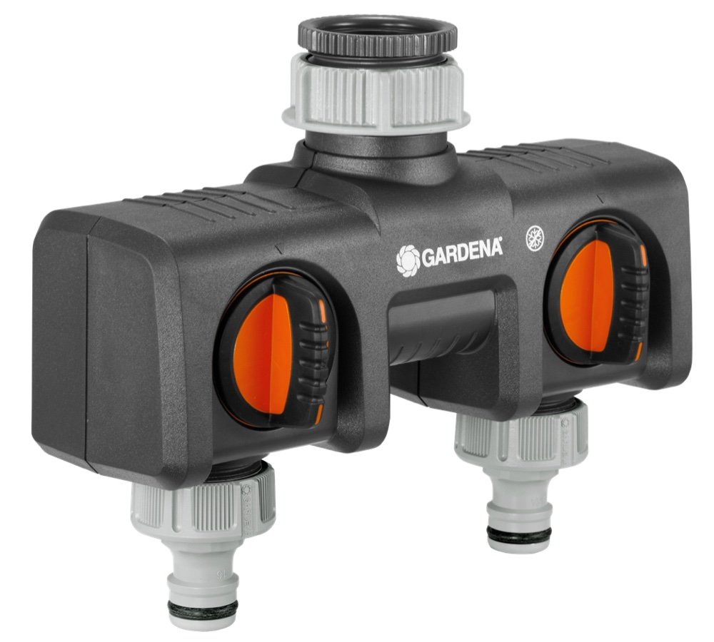 Gardena Twin-Tap Connector: Connects Two Devices to The tap, can be Used with Gardena Water Computers and timers