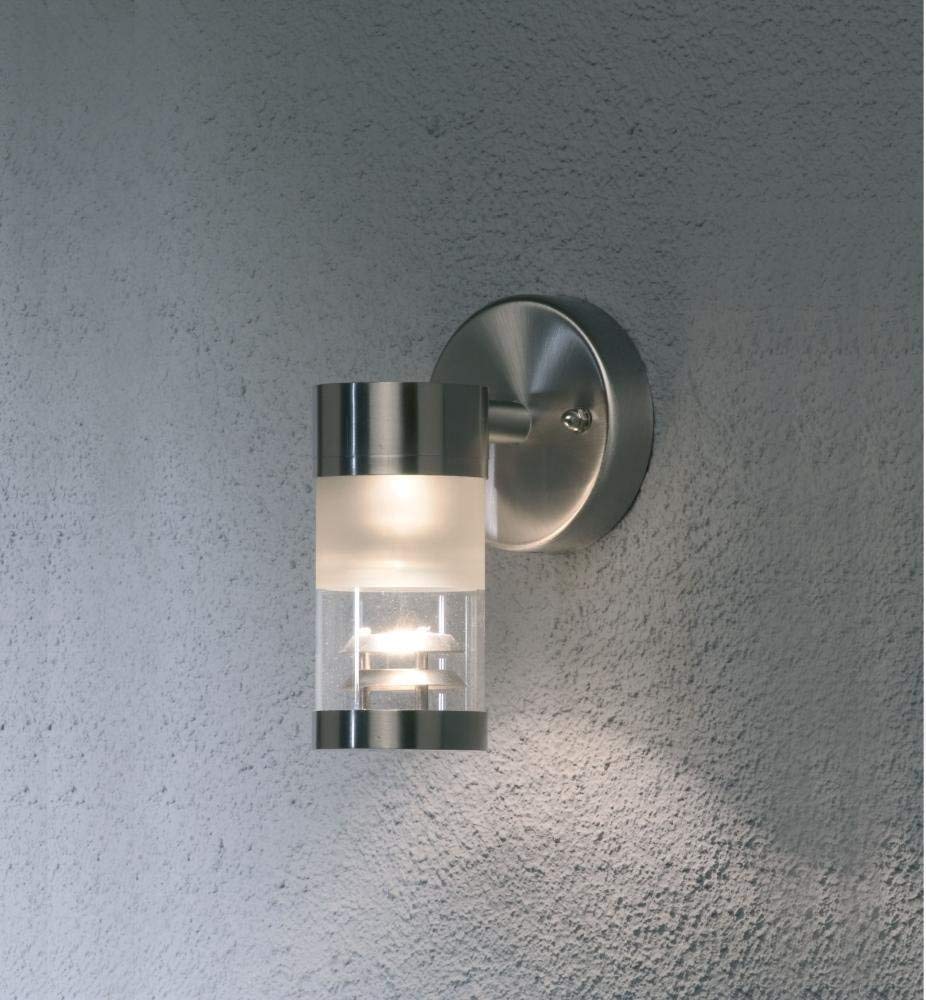 Konstsmide Outdoor Wall Lights/Modena Down Modern Outdoor Wall Light/1 x 25 W GU10 Max Wall Lamp/Frosted-Opal and Clear Glass Lens/IP44/Outside - Image 2