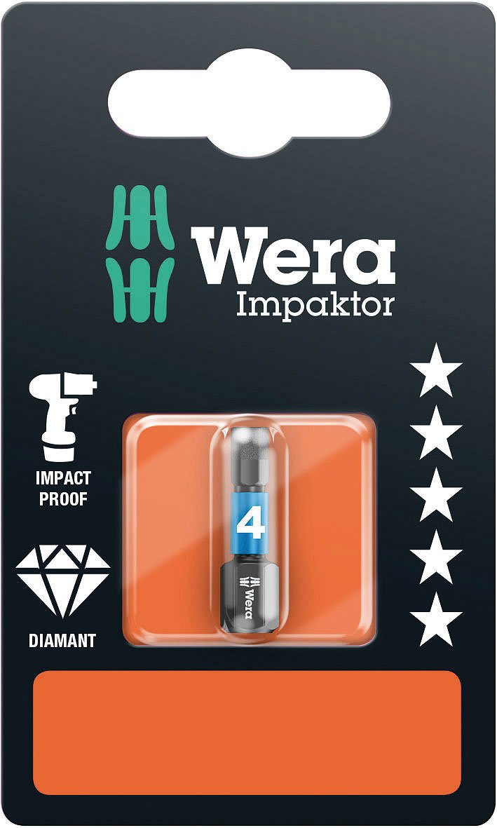 840/1 Impaktor Insert Bit Hex-Plus 4mm x 25mm Carded - Image 2