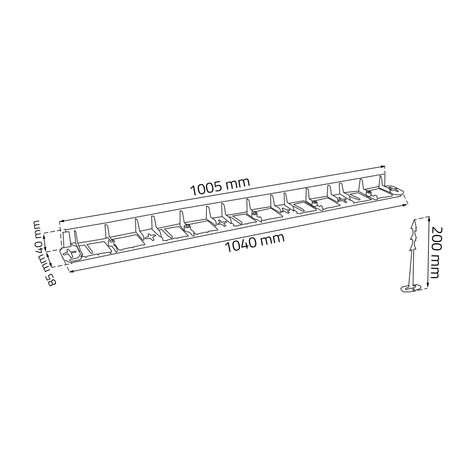 Prosper Plast IB1045-S411 800 x 8.4 x 4.5 cm Lawn Border - Black (6-Piece), 800x8.4x4.5 cm - Image 2