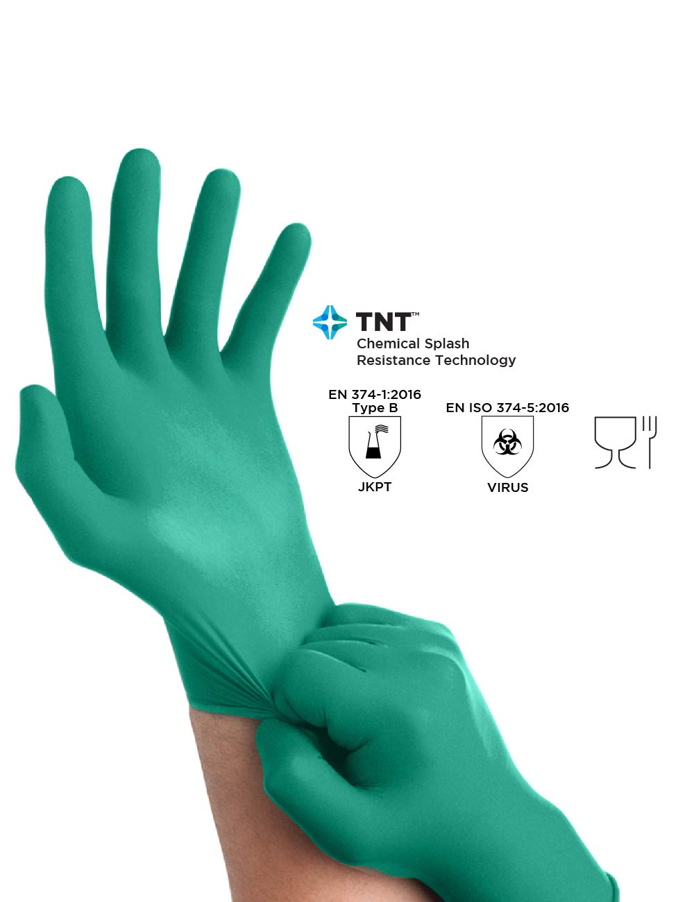 Ansell 69-318 Disposable latex gloves, Small (100 Gloves), Green, 9 (L) - Image 4