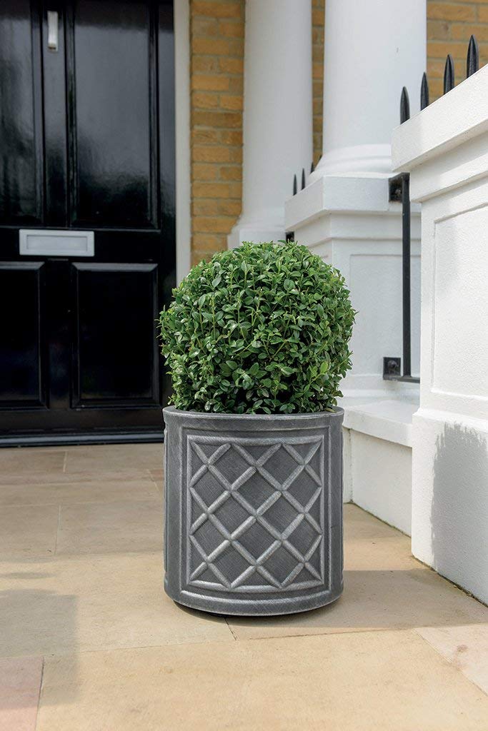 Stewart 5107031 32 cm Round Lead Effect Planter - Pewter - Image 2