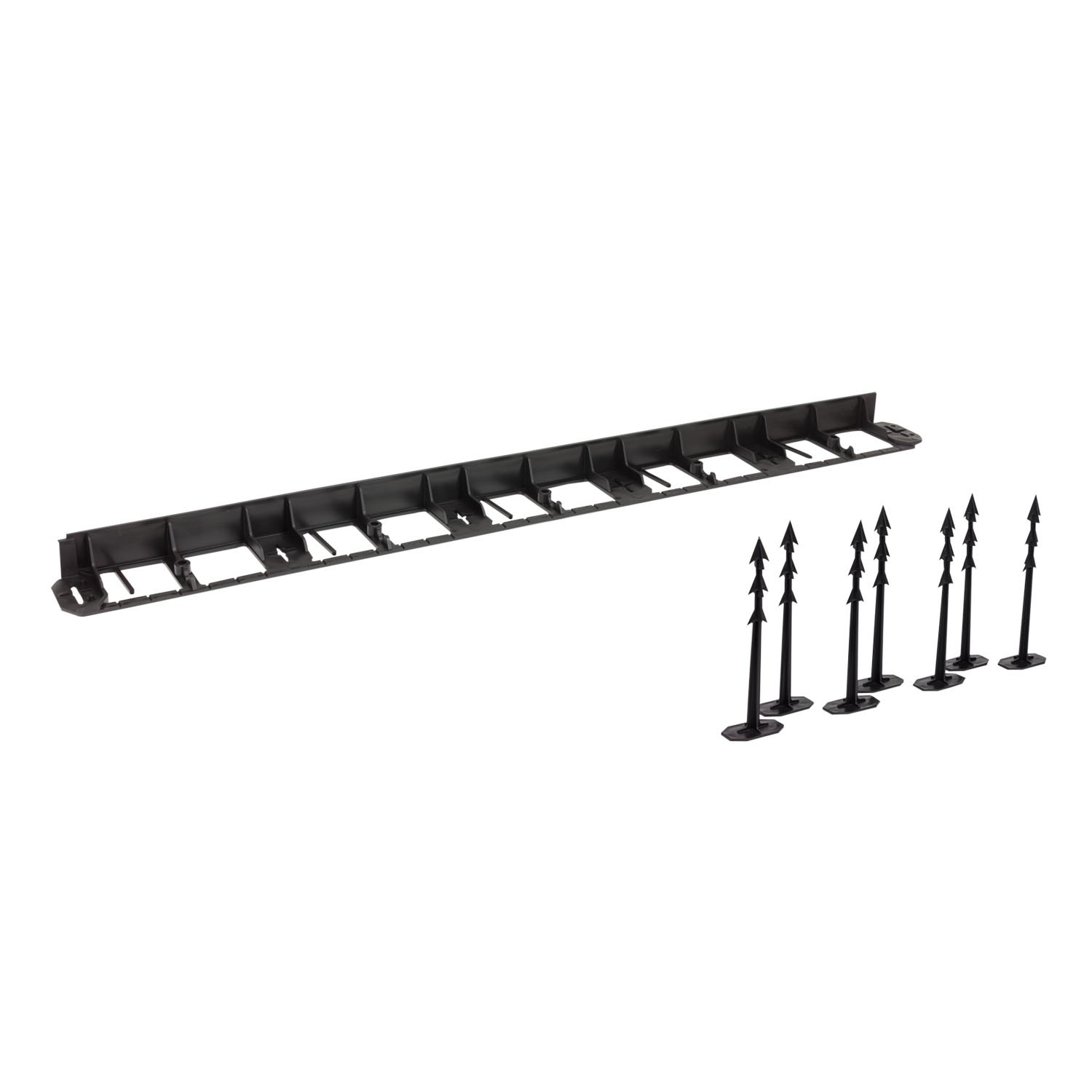 Prosper Plast IB1045-S411 800 x 8.4 x 4.5 cm Lawn Border - Black (6-Piece), 800x8.4x4.5 cm