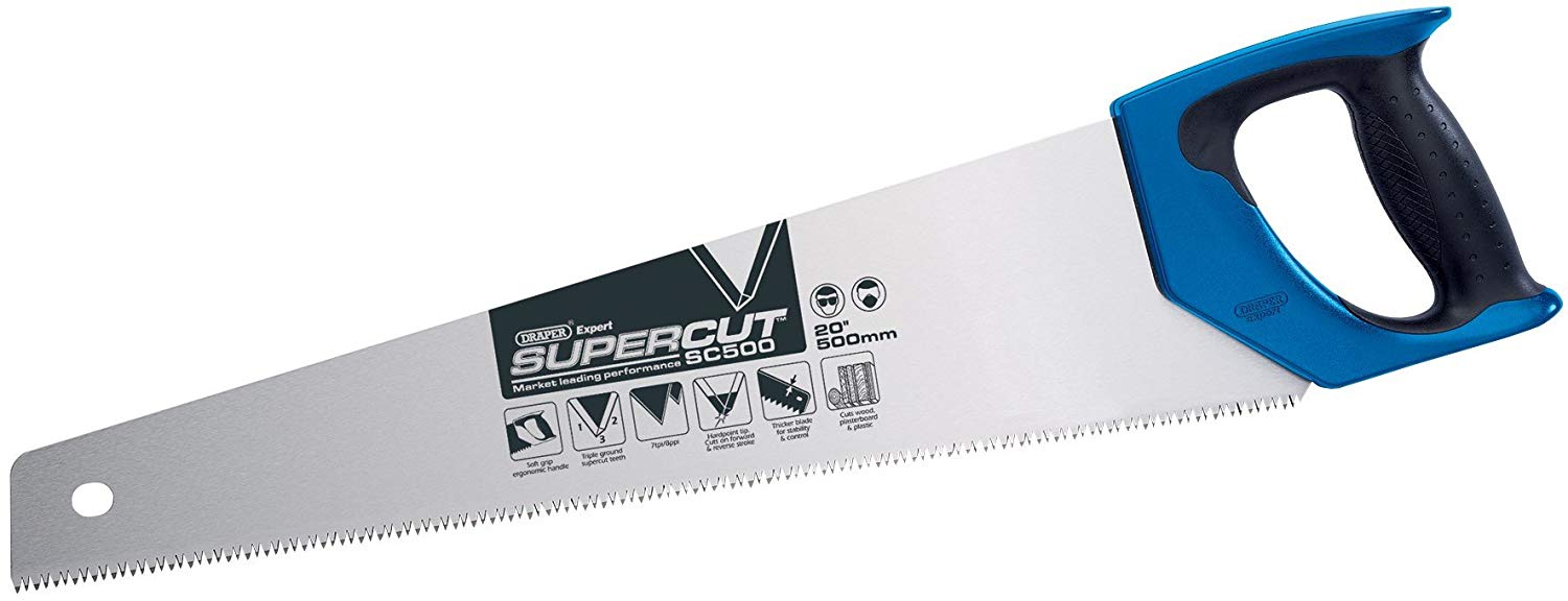 Draper 49290 Expert Supercut 7TPI/8PPI Soft Grip Hardpoint Handsaw, 500mm