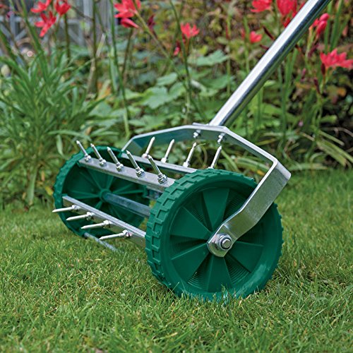 Draper Rolling Lawn Aerator with 450 mm Spiked Drum - 83983 - For Garden Grass Aeration with 33mm Tines - Image 3