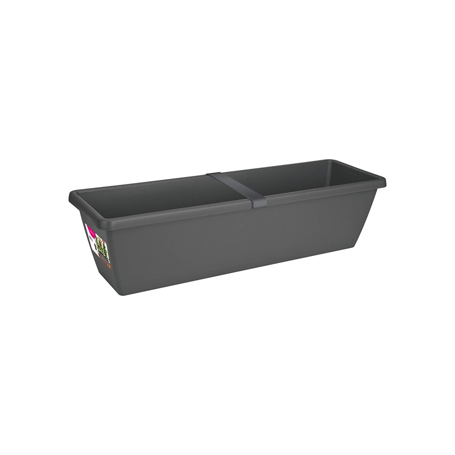 elho Barcelona Xl 80 - Planter for Balcony & Outdoor - diameter 77.8 x H 20.3 cm - Black/Anthracite, 80 cm