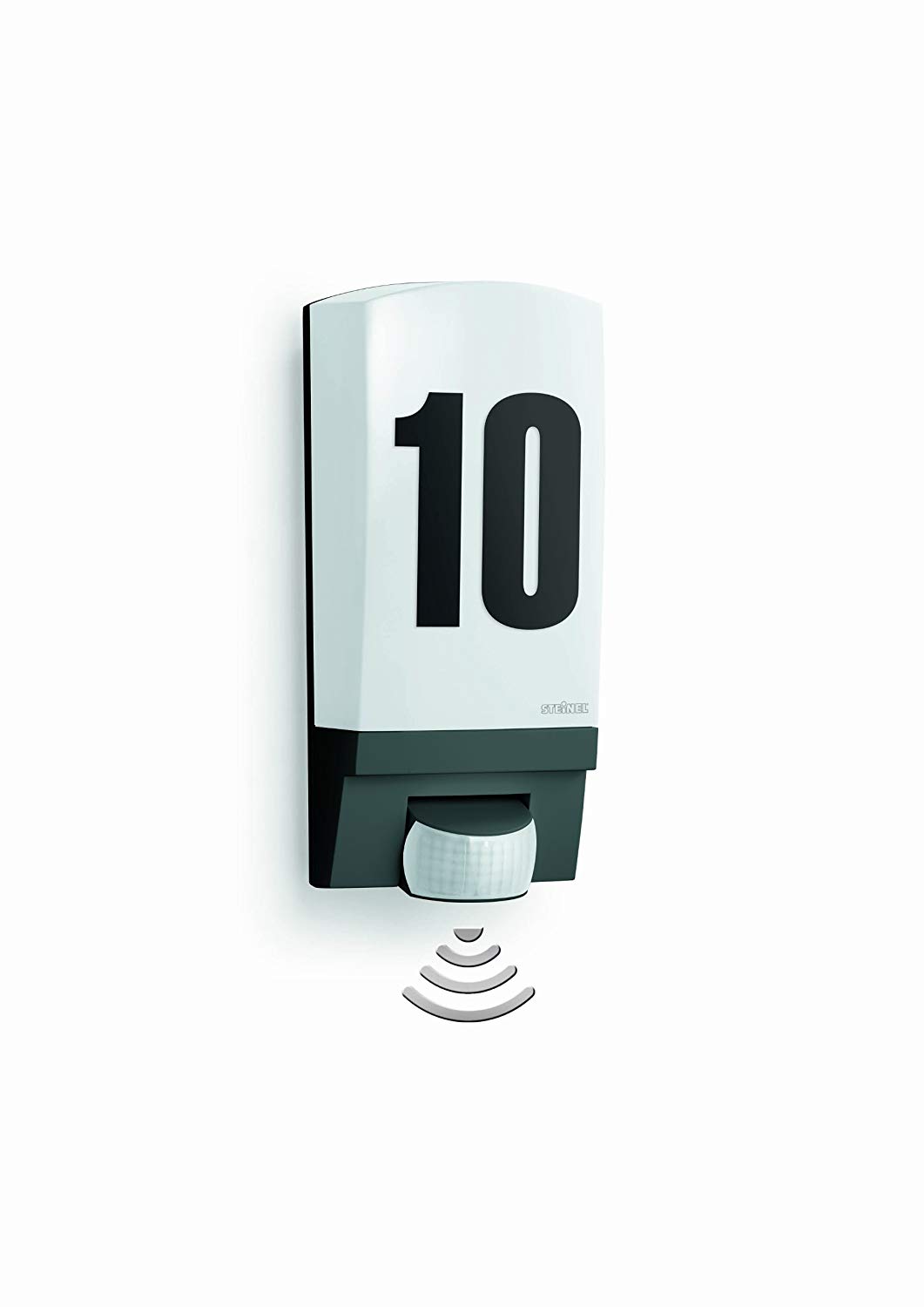 Steinel House Number Light L 1 S Black E27 - max. 60 Watts Outdoor Wall Light with 180° Motion Sensor 10 m Range - Image 2
