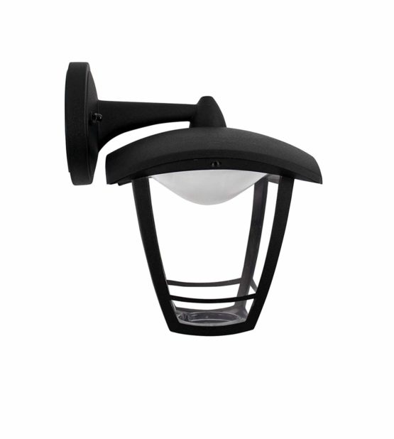 Luceco LED Top Arm Four Panel Coach Lantern, IP44 Rated, 8 W, Black - Image 3