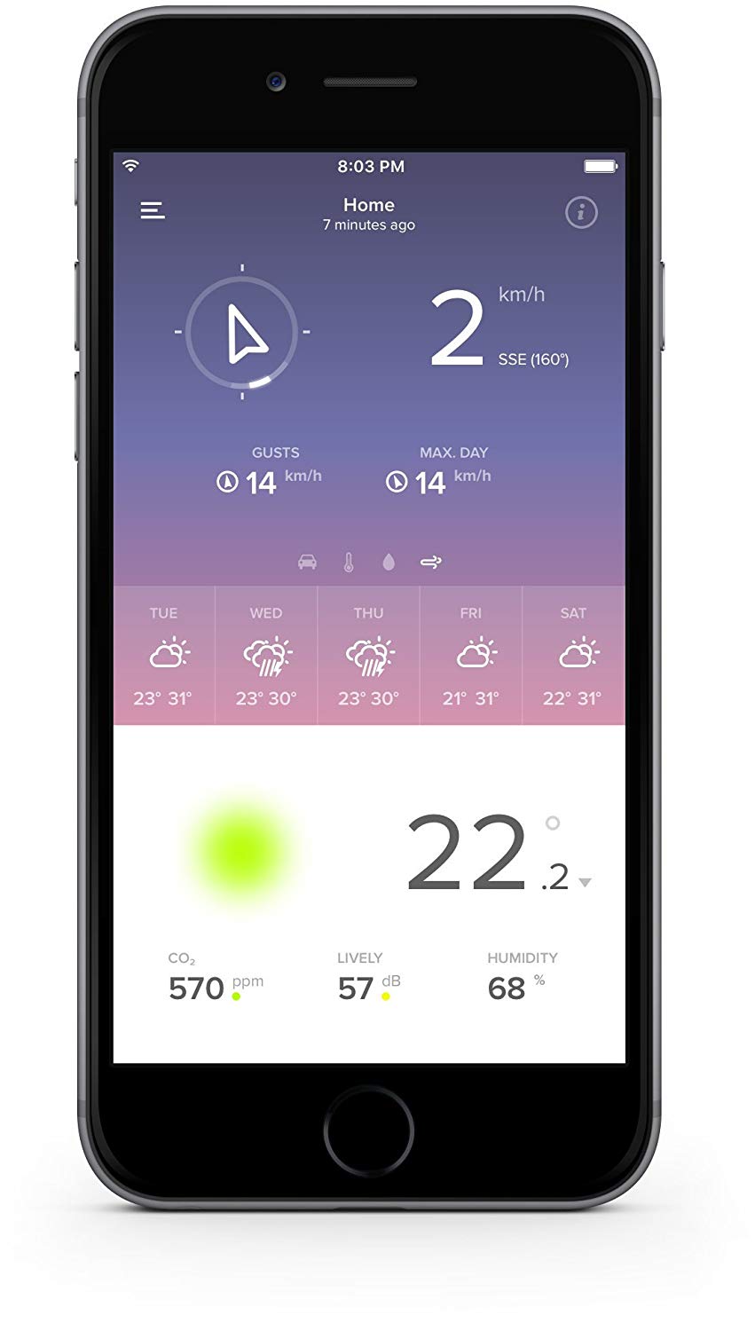 Netatmo Wireless Anemometer with wind speed and direction sensor – Wind Gauge for Weather Station, NWA01-WW, black - Image 3