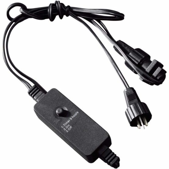 Konstsmide Light Set Outdoor Add-On Timer 9 Hours Operations Use with 24 V Static Light Set, 400 LEDs - Black - Image 4