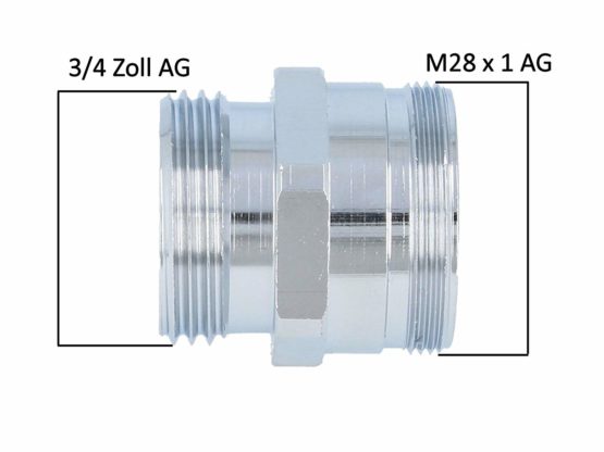 Tecuro, Mixing Nozzle M28 x 1, Adapter for Garden Hose, Chrome - Image 3