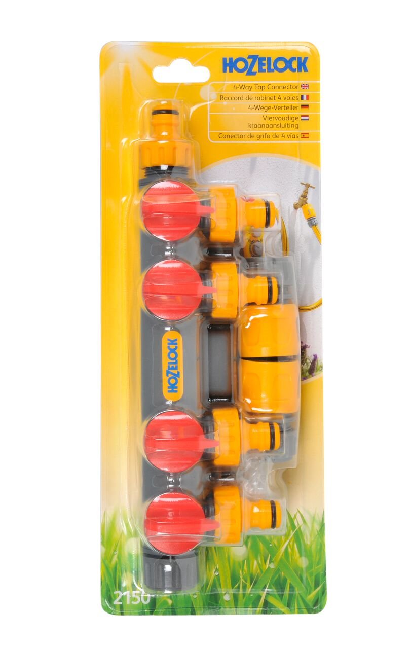 HOZELOCK, Multi-Tap Connector 4-Way Watering : Ideal for Creating 4 Circuits on a Single Tap - Image 2