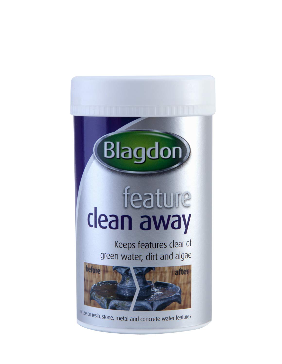 Blagdon Water Feature Clean Away Treatment, Keeps Features Clear of Green Water, Dirt & Algae, for Use on Resin, Stone