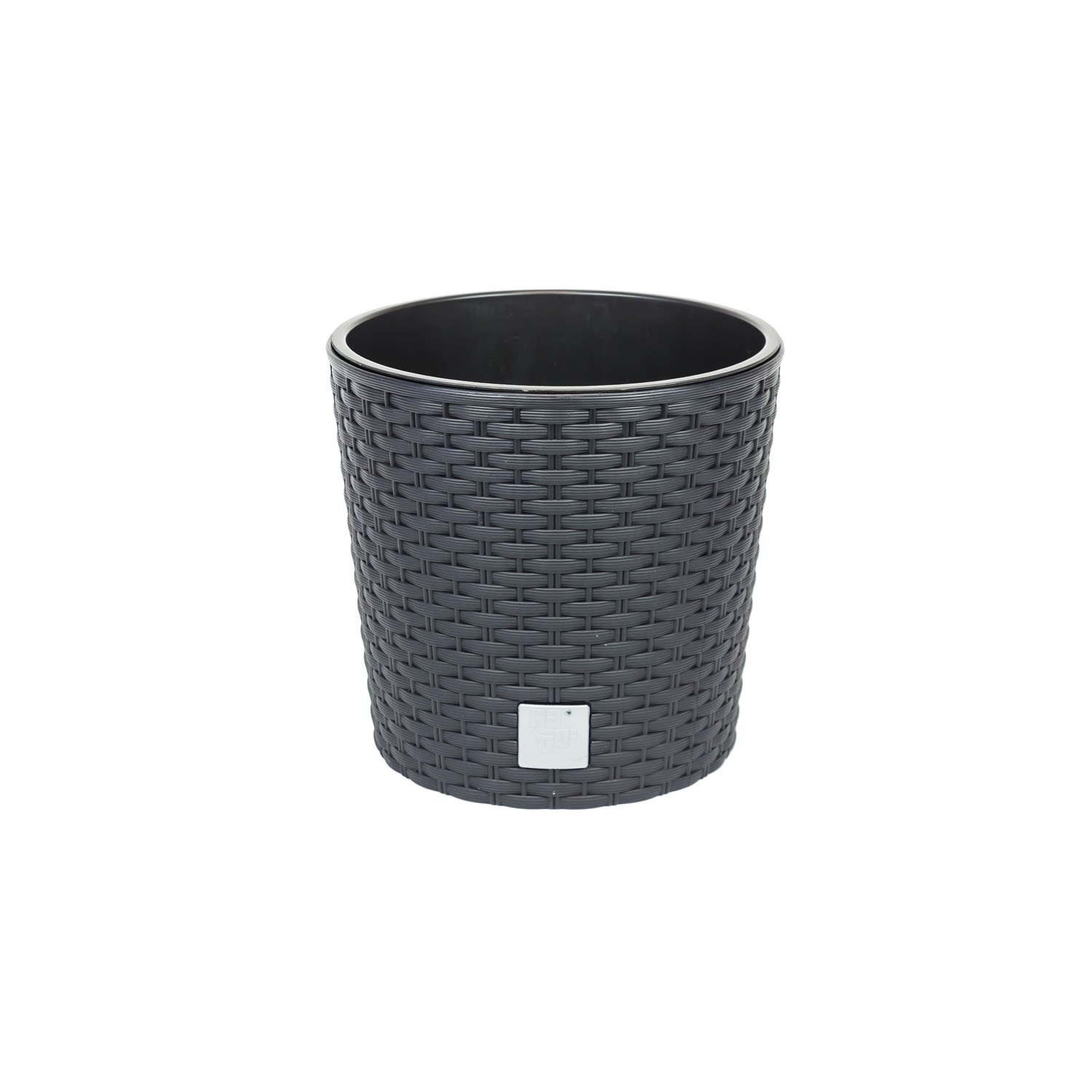 Prosper Plast DRTUS200L-S433 20 x 19 cm "Rato" Round Flowerpot - Anthracite, 20x20x19 cm