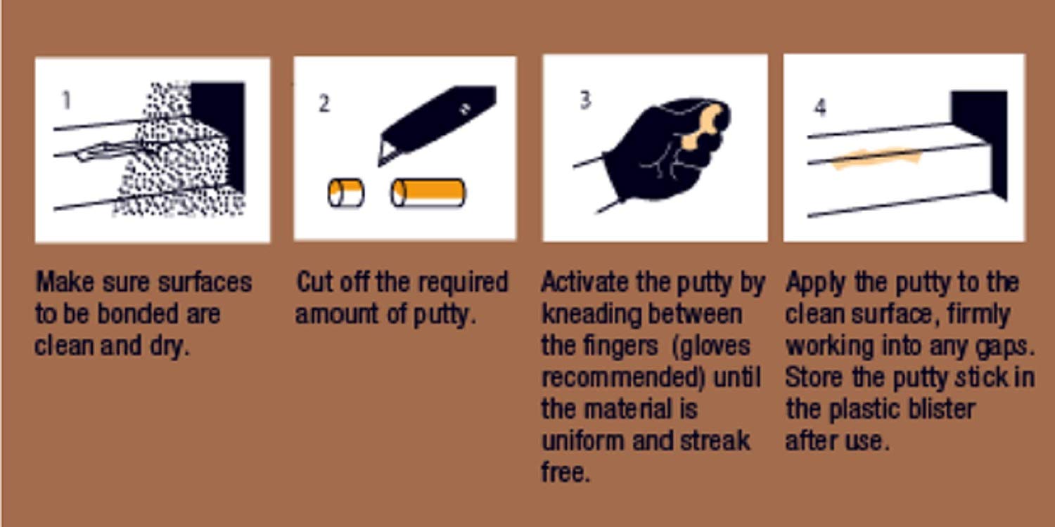 Araldite Repair Putty Extremely Hard Setting Filler Solution with High Temperature Resistance For Durable Bonding & Repairs 50g, Colour May Vary - Image 2