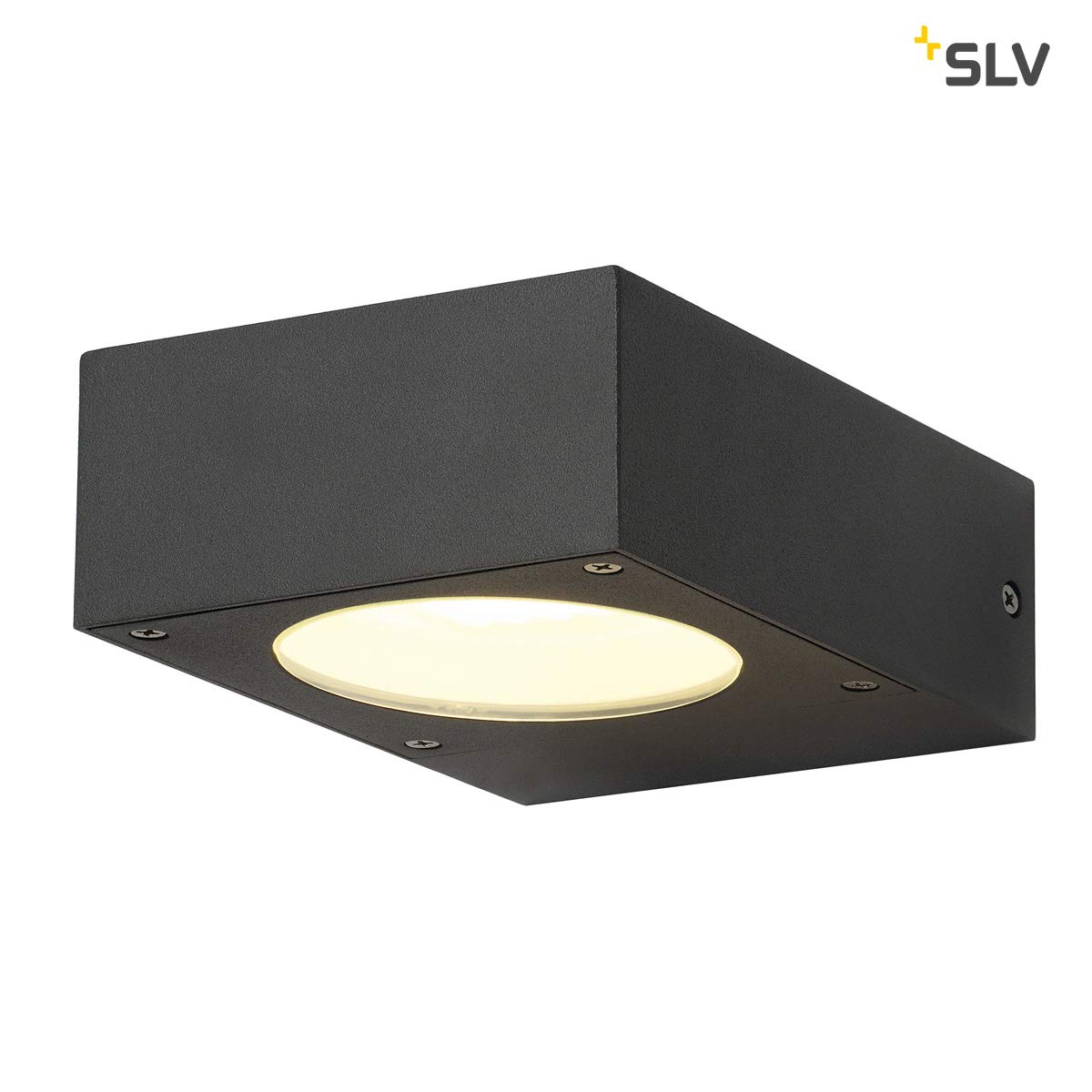 SLV Surface-Mounted Wall Light QUADRASYL WL 15 / Illumination for Walls, Paths, entrances, LED Outdoor spot, Surface-Mounted Outdoor Light