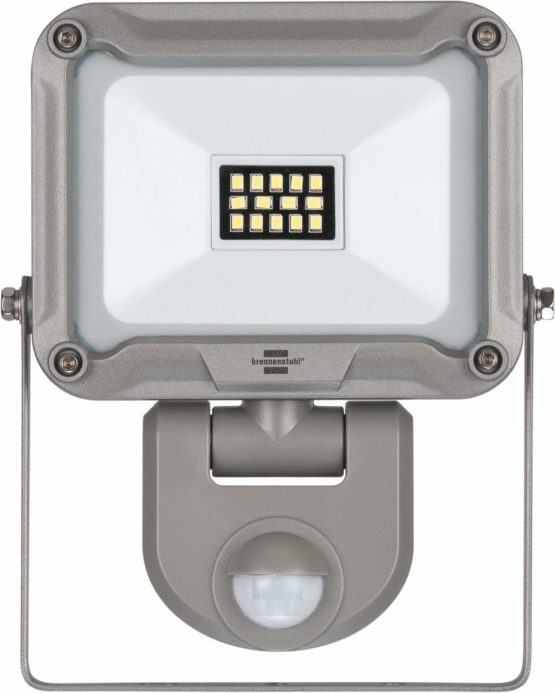 Brennenstuhl LED Light JARO 1000 P with PIR Sensor/LED Outdoor floodlight with Motion Sensor (LED Security Light for Wall mounting, Aluminium casing, 10W, IP44) Silver - Image 2
