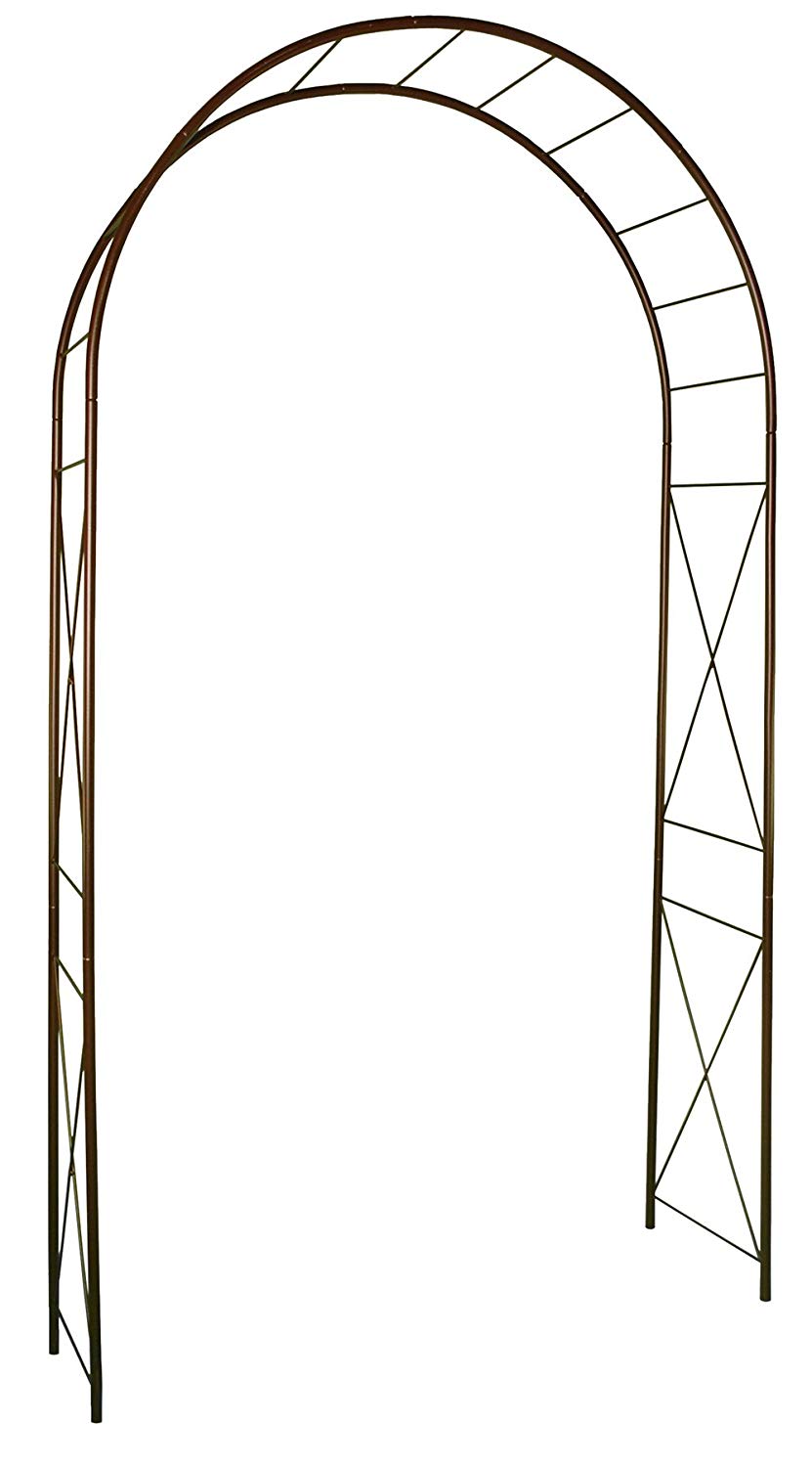 Louis Mill 3186 Arch Garden Decor Rhombus Metal Iron Antique 130 x 250 cm, Fer Vieilli