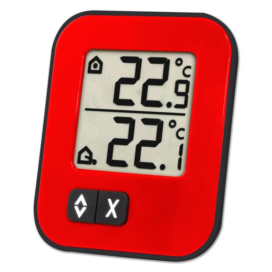 TFA 30.1043.05 Moxx Digital Indoor/Outdoor Thermometer - Red/Black - Image 3