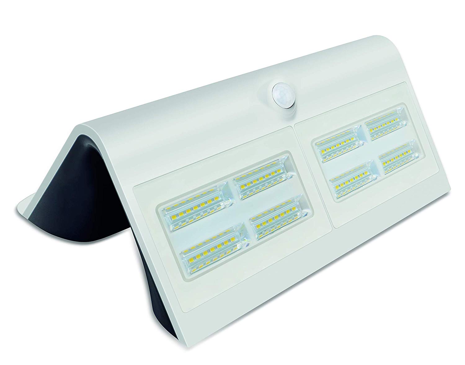 Luceco LEXS80W40-01 Solar Guardian Angled Wall Light Outdoor, with PIR Motion Sensor, 6.8 Watts, White Aluminium - Image 3