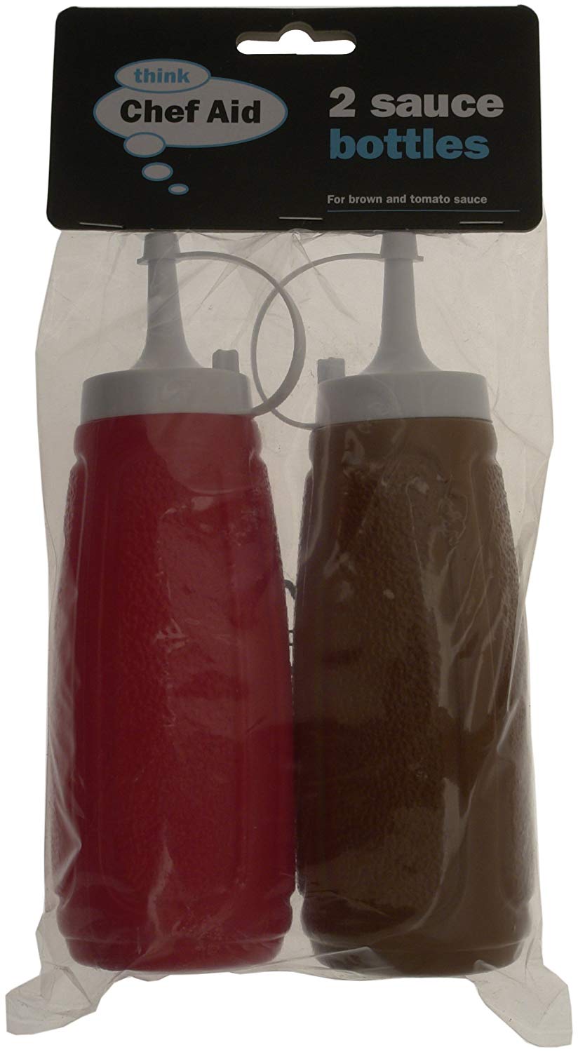 Chef Aid 2 Plastic Sauce Bottles, Ideal for BBQ Inchs and Outdoor Eating - Image 2