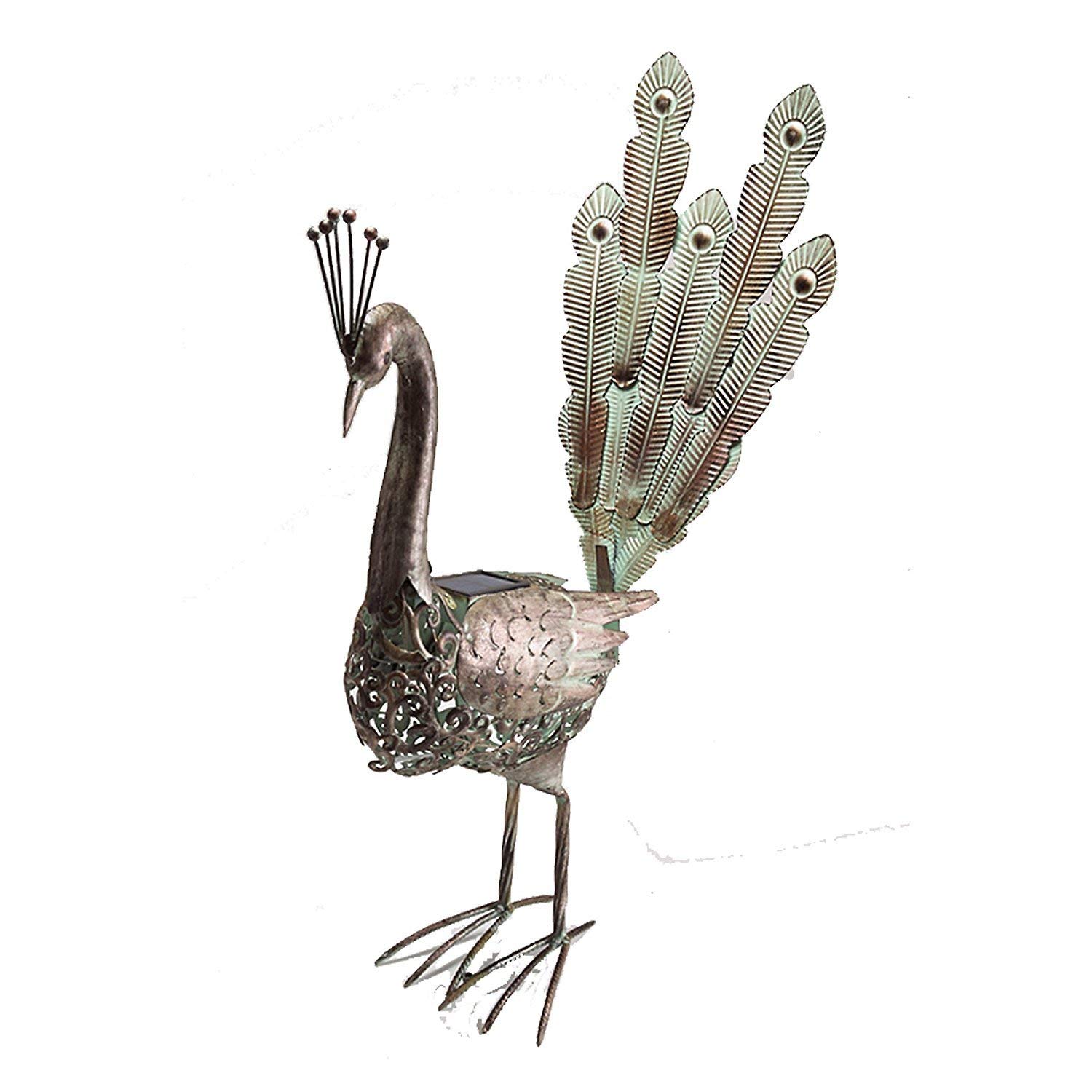 Altuna/bikain Smart Garden Products 1050740RS Solar Silhouette Peacock