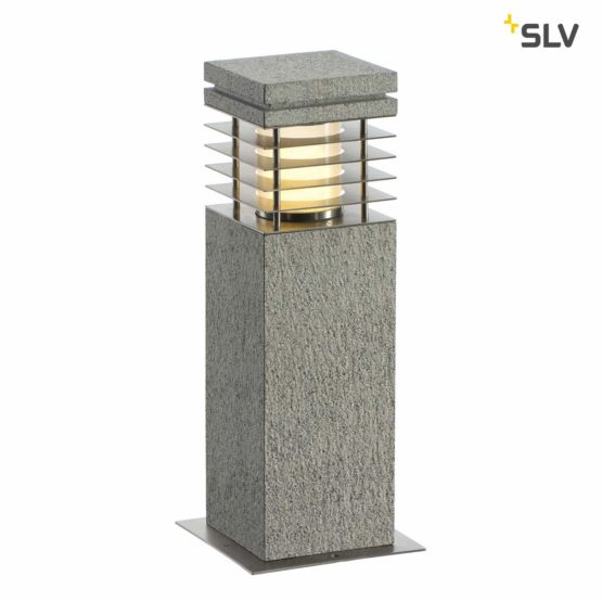 SLV 231410 ARROCK GRANITE 40 standard lamp granite, salt & pepper, E27, max. 15W, Steel, stone grey,