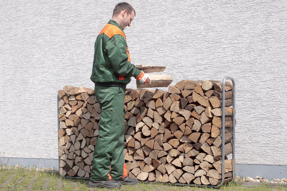 Wolfcraft Stacking Aid for Firewood I 5122000 I Size-adjustable firewood store - Image 3