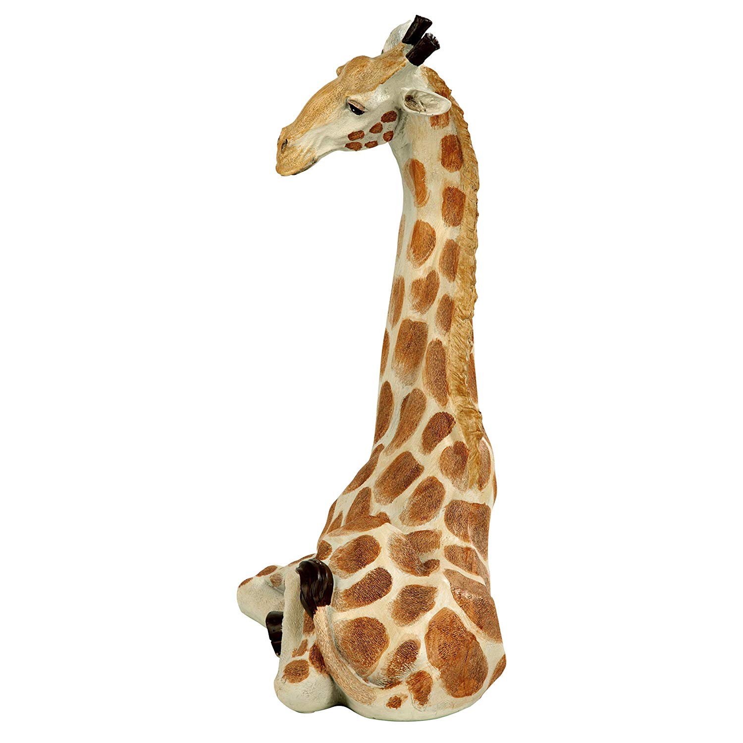 Design Toscano EU1015 Zari the Resting Giraffe African Decor Garden Statue, 51 cm, Polyresin, Full Color, Full Colour - Image 3