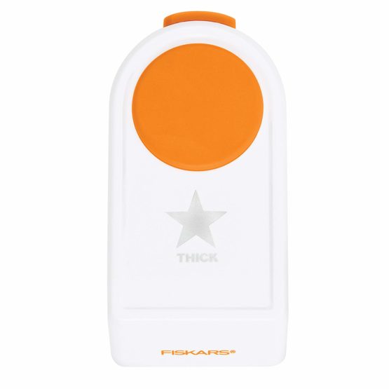 Fiskars Power Punch M - Star, Ø 2.5 cm, For Left- and Right-handed Use, Steel/Plastic, White/Orange, 1020488 - Image 2