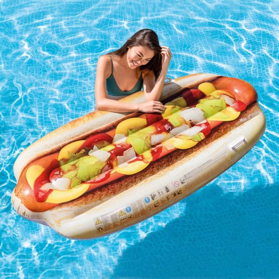 Intex Inflatable Giant Hotdog Mattress Lilo 180cm x 89cm. Perfect for the pool. - Image 2