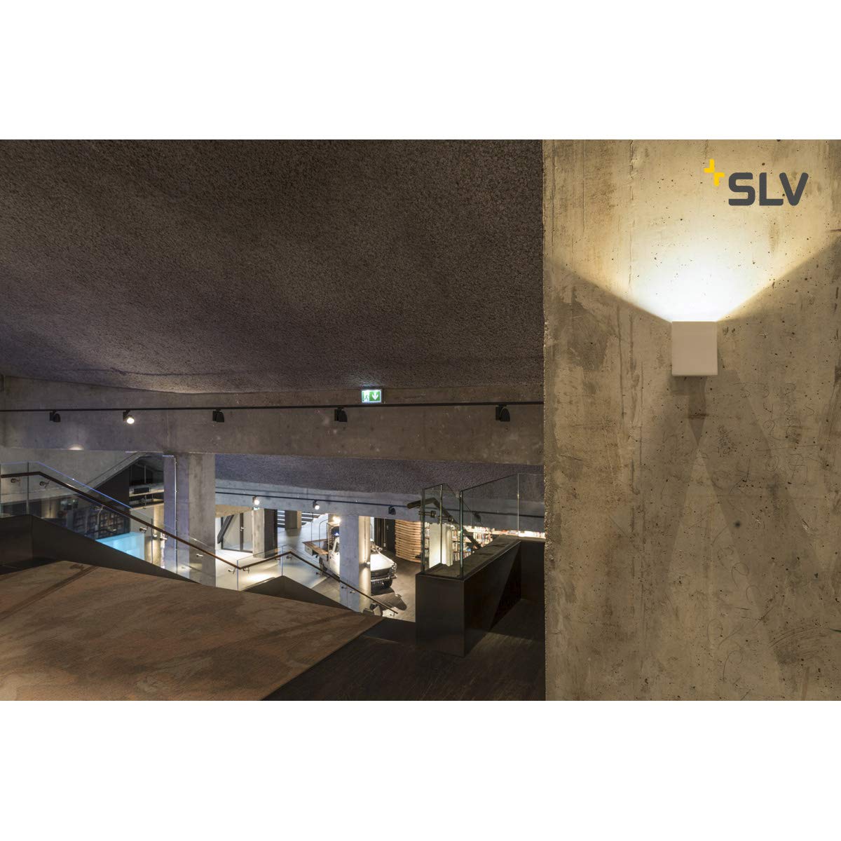 SLV Surface-Mounted Wall Light Quad 1 XL/Illumination for Walls, Paths, entrances, Surface-Mounted Outdoor Light - Image 2