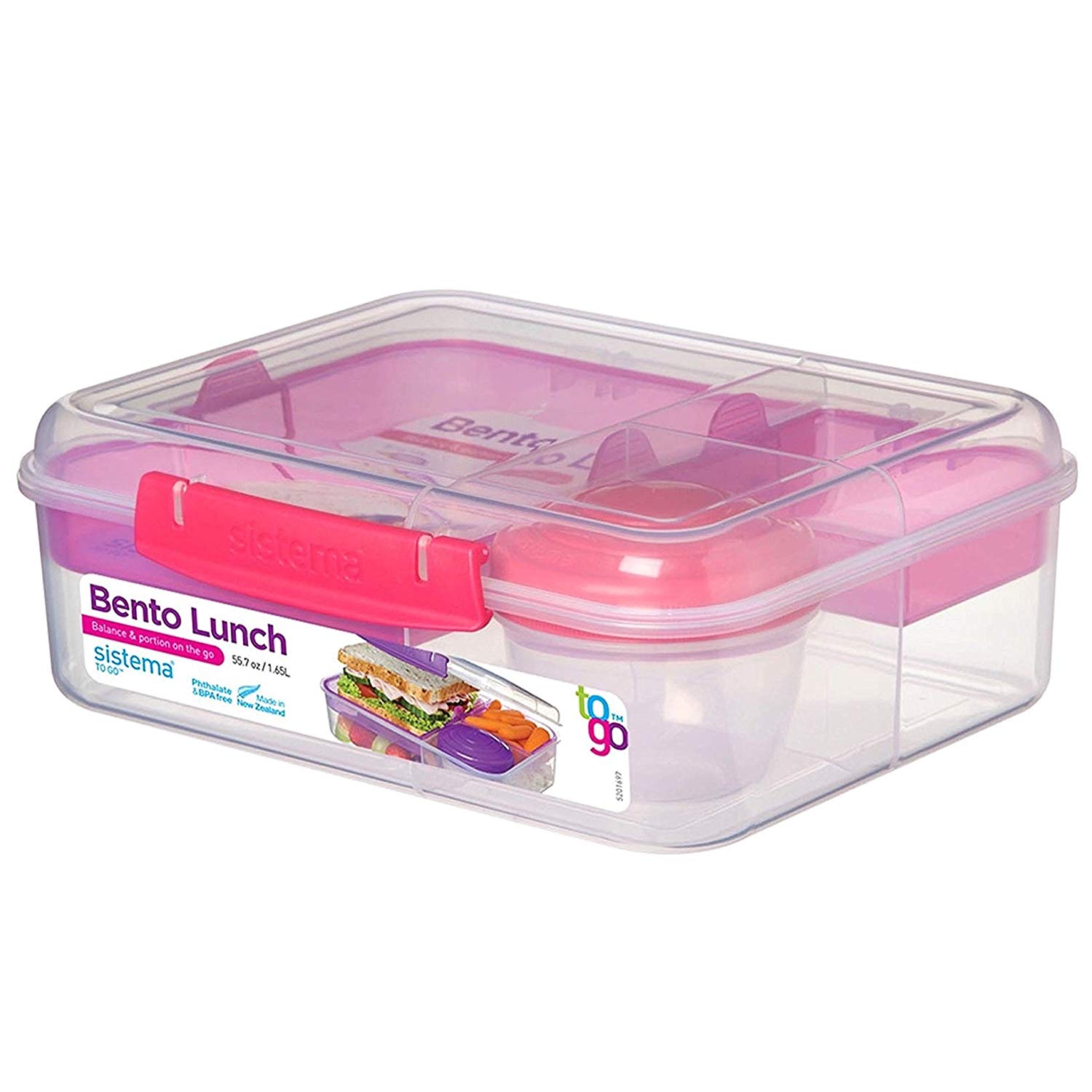Sistema Bento Box to GO, Assorted Colours (Clear), 1.65 L - Image 2