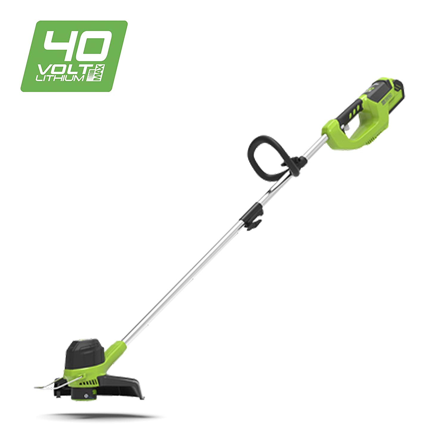 Greenworks 40V Cordless Strimmer for Medium Gardens, Adjustable Height, 30cm Cutting Width, Autofeed 1.65mm Nylon Line