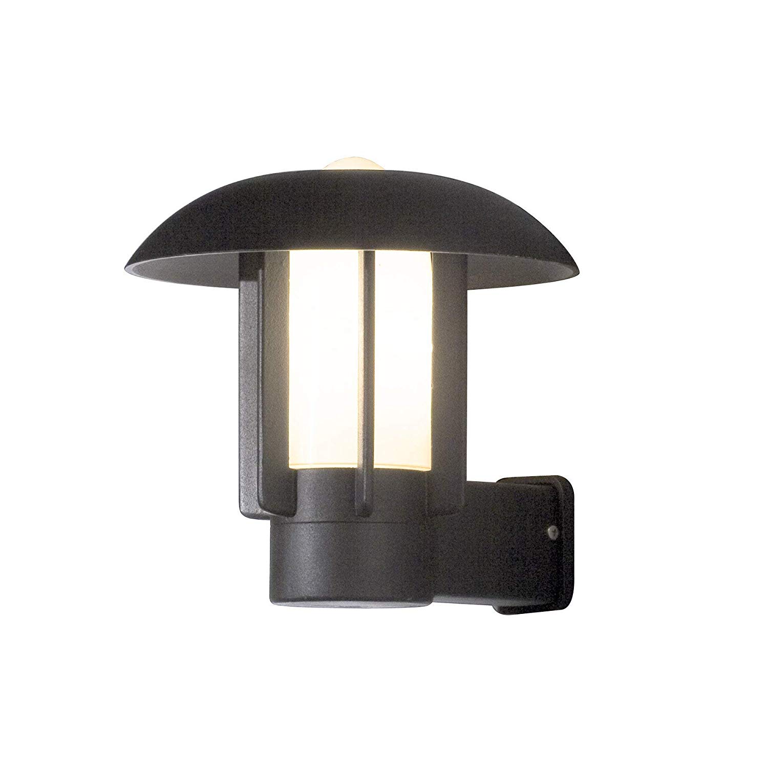 Konstsmide Handmade Outdoor Wall Lights Mains Powered/Heimdal Lantern/1 x 60 W E27 Max Wall Lamp/Opal Coloured Glass Globe/Solid