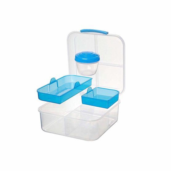 Sistema Bento Box TO GO | Lunch Box with Yoghurt/Fruit Pot | 1.25 L | Blue | 1 Count - Image 3