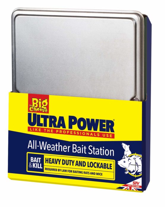 The Big Cheese TVS175 Ultra Power All-Weather Bait Station (Reusable, Lockable, Tamper Resistant), Silver, One Size