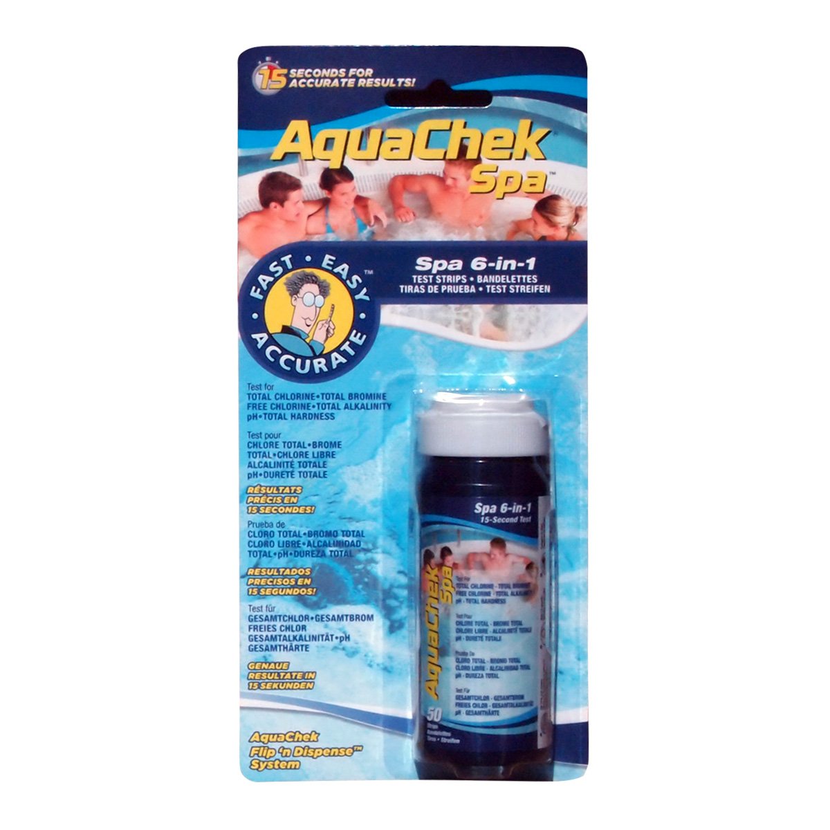AquaChek Spa 6 in 1 Test Strips - Hot Tub and Spa Water Testing Strips