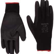 Warrior PU Coated Nylon Work Gloves,NB7/S (Size 7/Small) Black, Set of 12