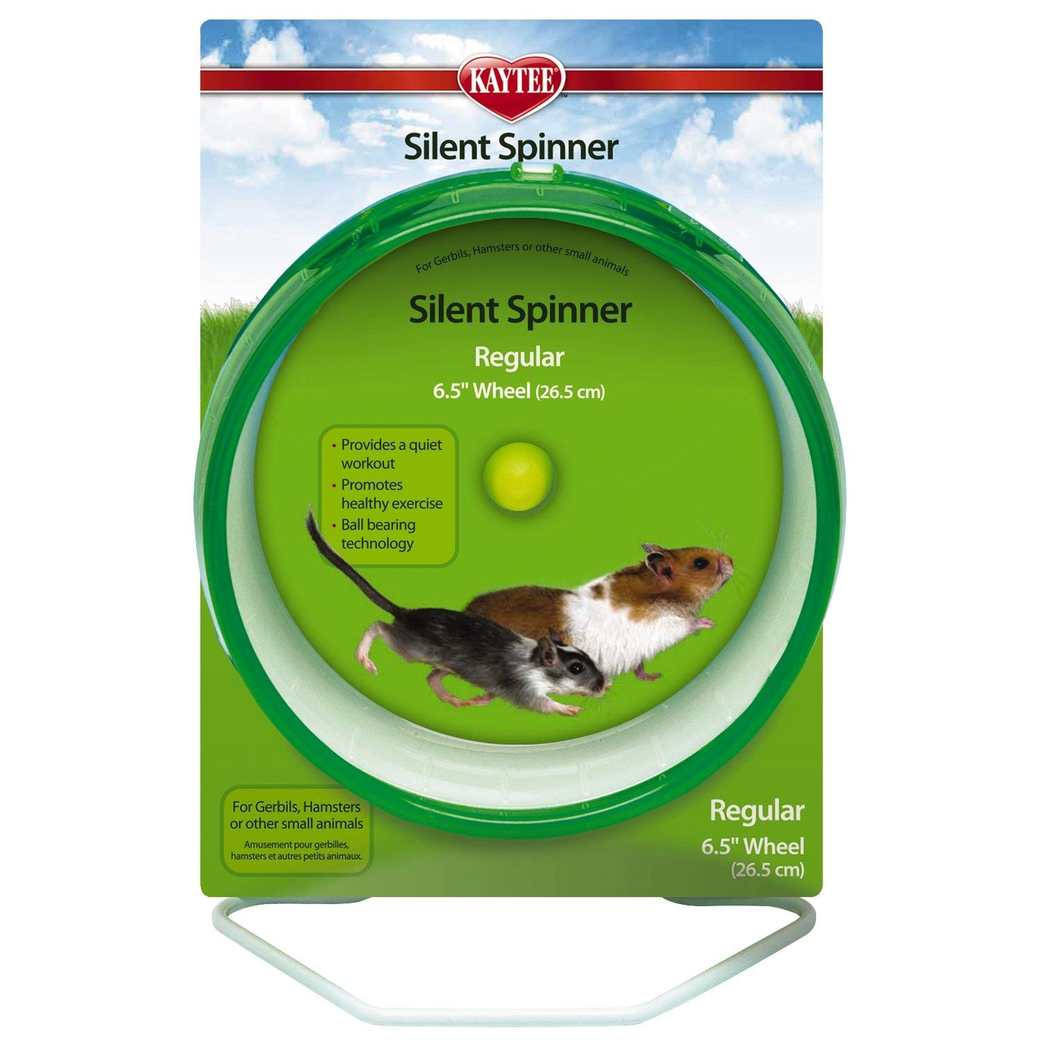 Kaytee Spinner, Regular Exercise Wheel, 6.5 Inch, for Gerbils Hamsters, Mice (Colours Vary), Various Colours, 16.5 cm