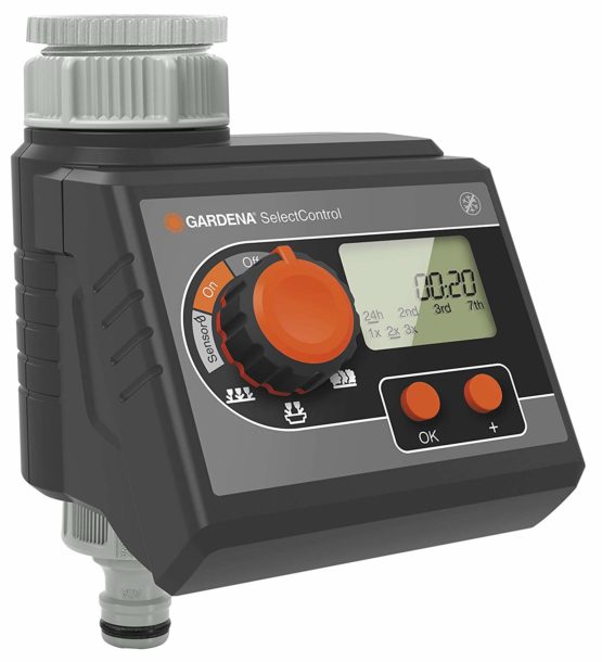 Gardena irrigation computer SelectControl: automatic irrigation control, five programming options, battery operation, compatible with all common Gardena irrigation systems (1891-20)