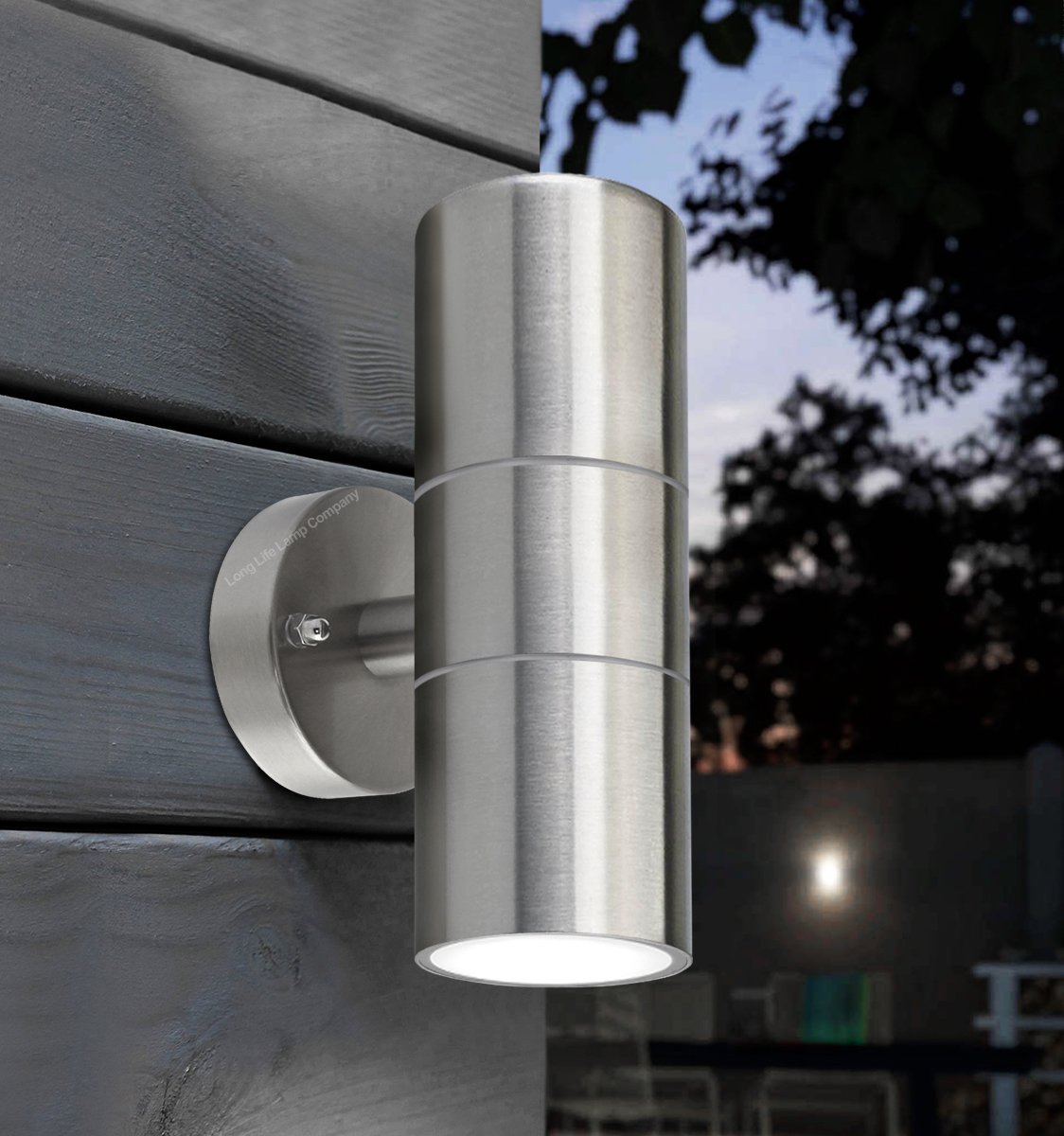 Modern Stainless Steel Up Down Double Wall Spot Light IP65 Outdoor Use GU10 (Pack of 4) - Image 4
