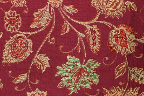 Riva Paoletti Zurich Cushion Cover - Burgundy Red - Decorative Floral Jacquard Design - Piped Edges - Reversible - 100% Polyester - 45 x 45cm (18" x 18" inches) - Designed in the UK - Image 3